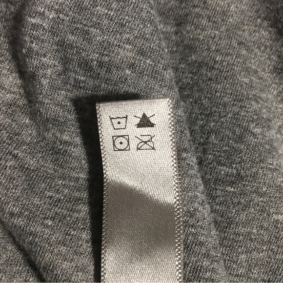 Next level scoop neck long sleeve gray tee shirt Spell out coffee dogs XL - Picture 8 of 9